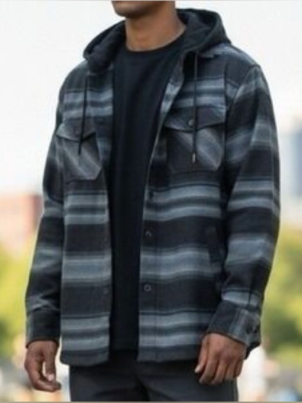 Quiksilver Hooded Flannel Jacket